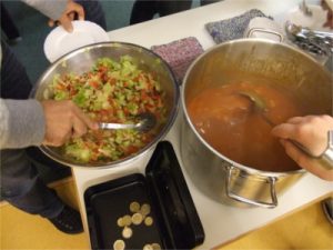 Essen und Salat