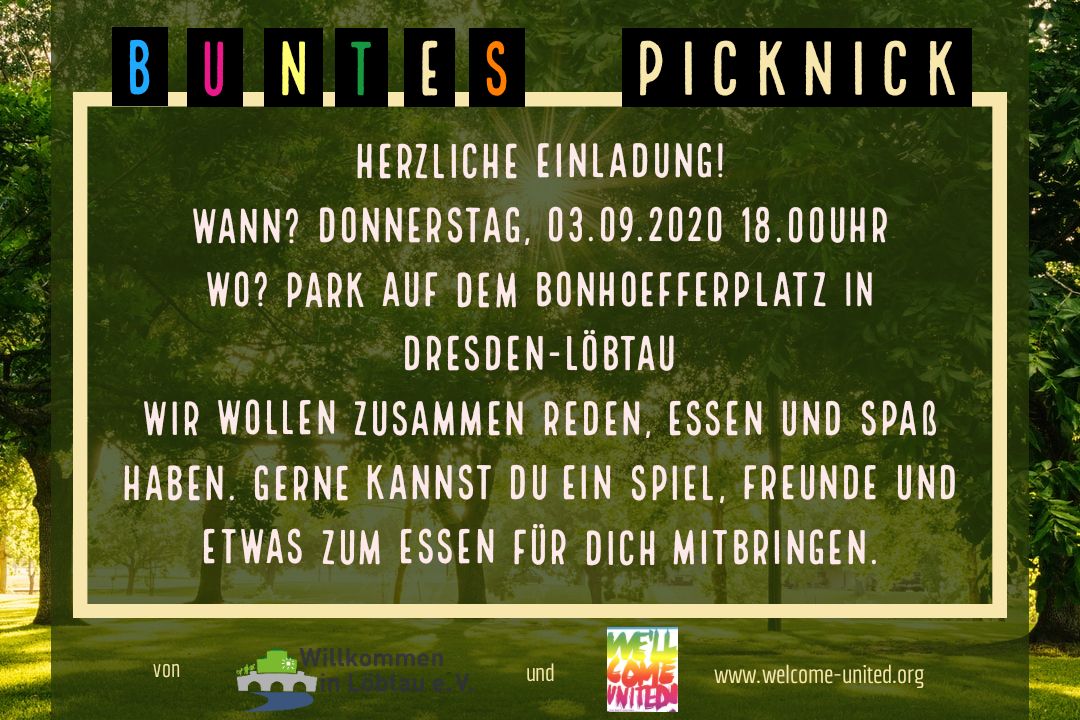 Buntes Picknick im Rahmen von United against Racism