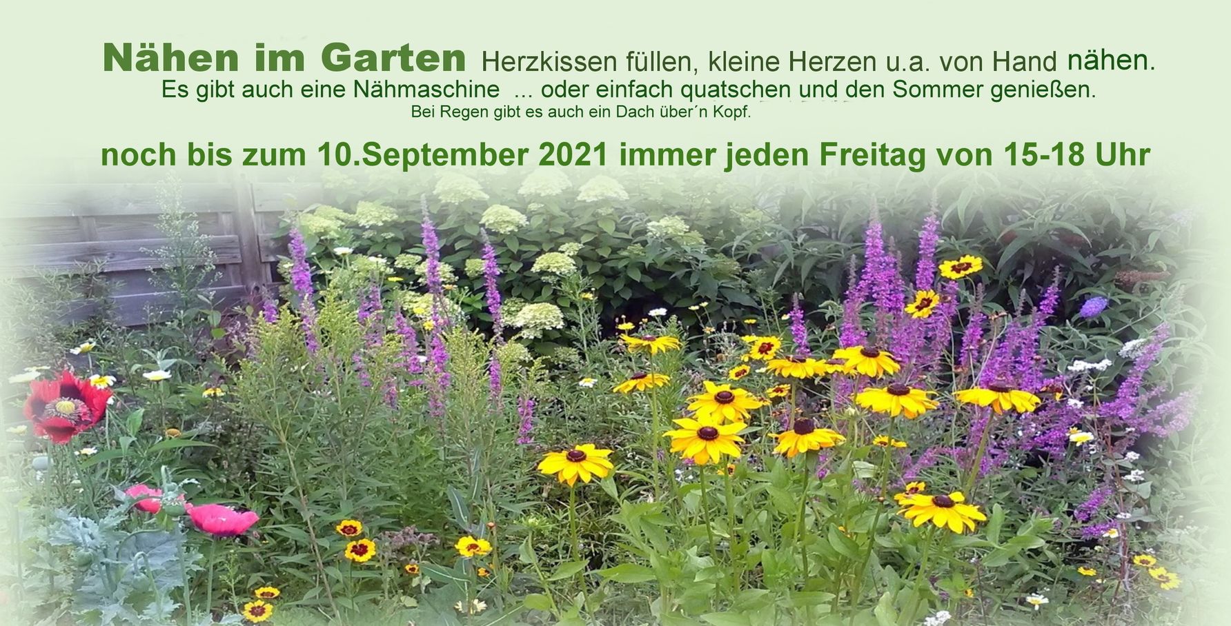 Nähen im Garten - coronakonform